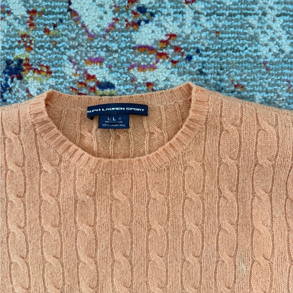 J. Crew Orange Cable Knit Crewneck Sweater - Picture 2 of 2